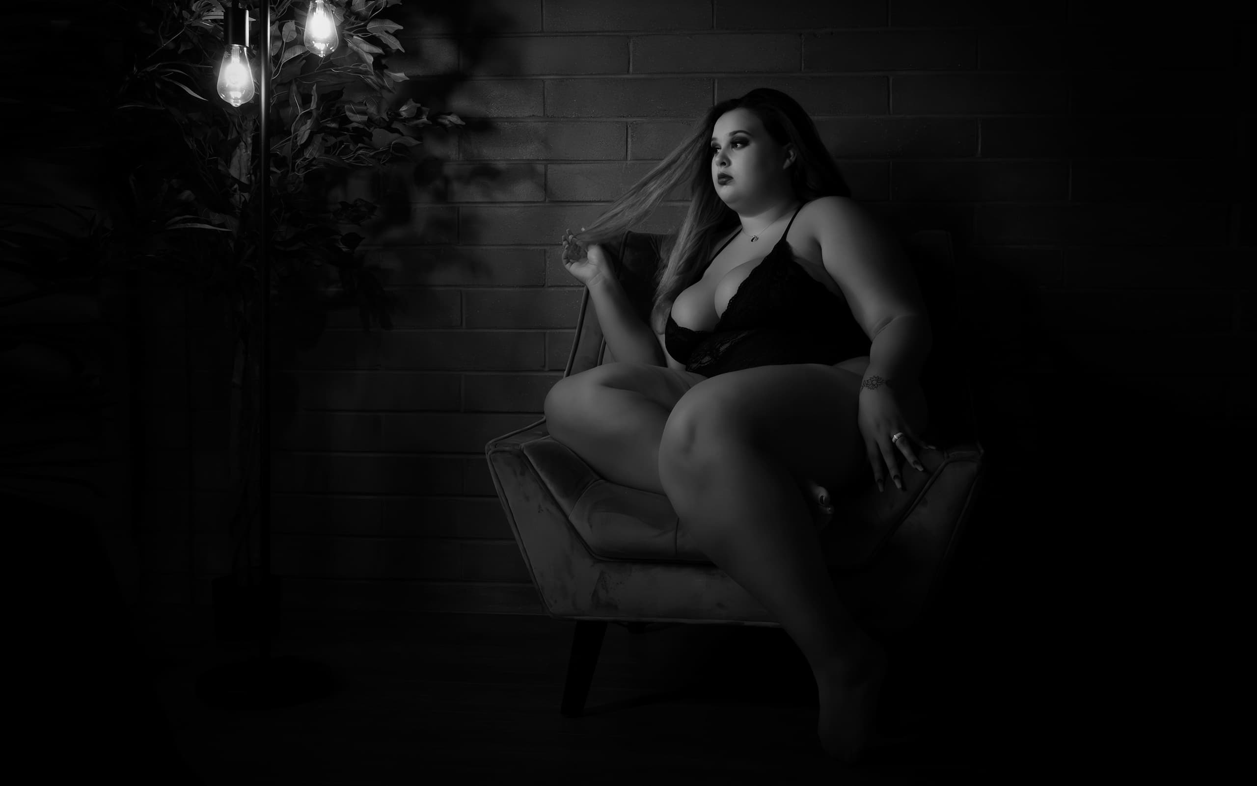 Woman on Chair, Black and White Photography, Myths About Boudoir Photography, Denver Boudoir Photography