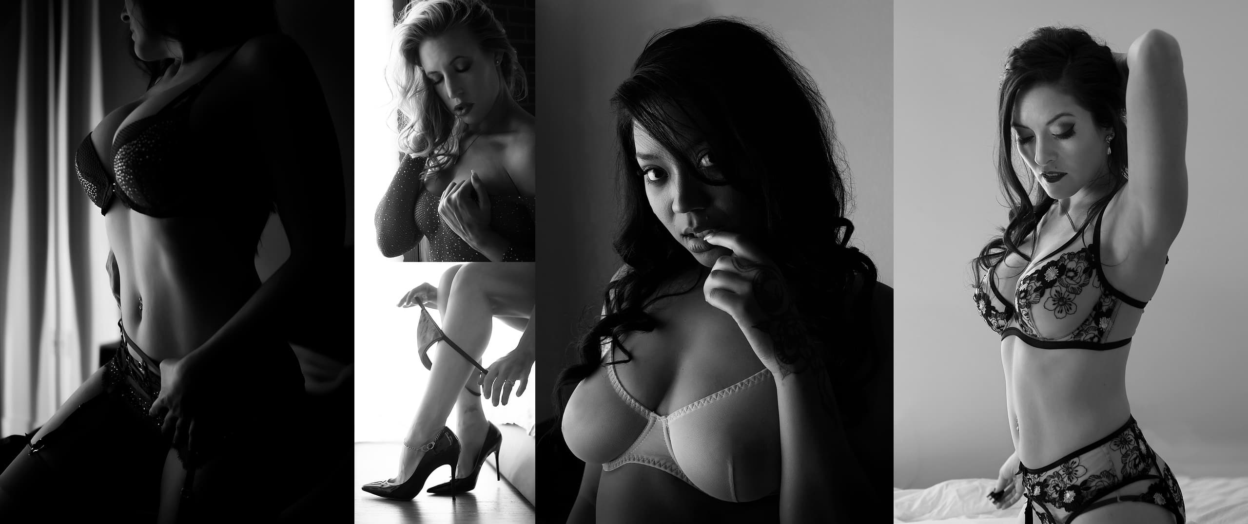 Black and White Photography-Collage-Lingerie-Tips-Denver-Boudoir-Photography