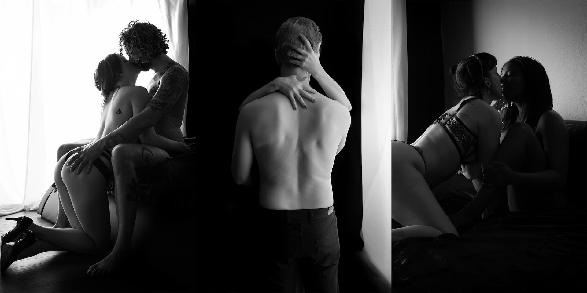 Couples during boudoir photography sessions in Denver Colorado